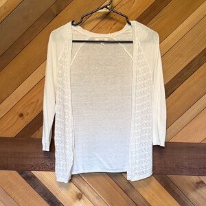 Maurices Cream Open-Front Cardigan